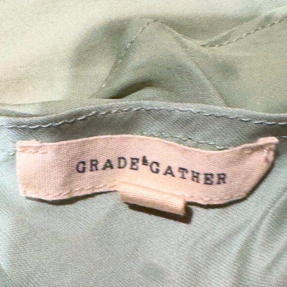 Grade & Gather Silky Green Dress – Size S - Picture 3 of 3